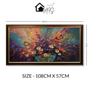 Textured Resin Flower Vase with Butterflies - Image 2