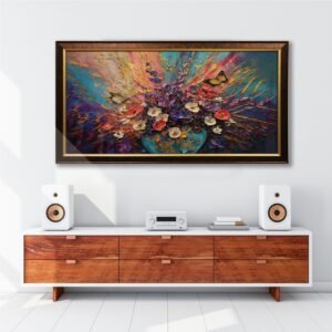 Textured Resin Flower Vase with Butterflies - Image 4