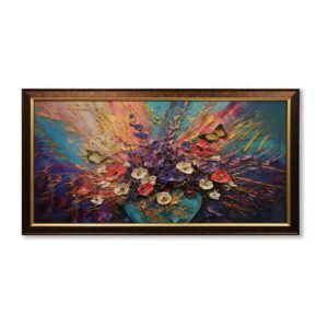 Textured Resin Flower Vase with Butterflies - Image 6